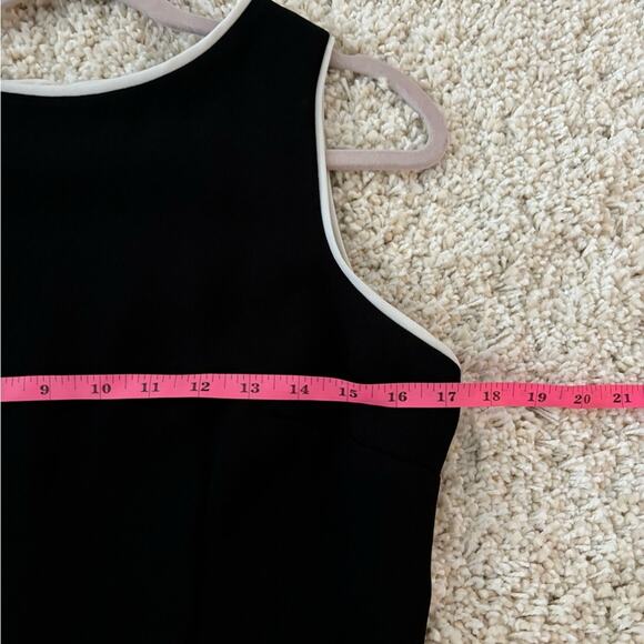 CDC Petites Vintage Little Black Dress with White Trim Size 10 - Picture 6 of 7